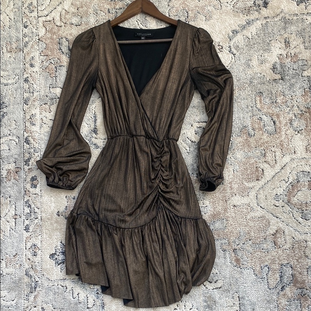 Elegant Brown Long Sleeve Dress